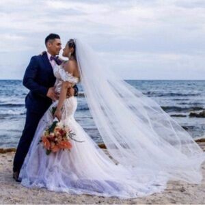 Custom Made Fit to flare Lace wedding gown